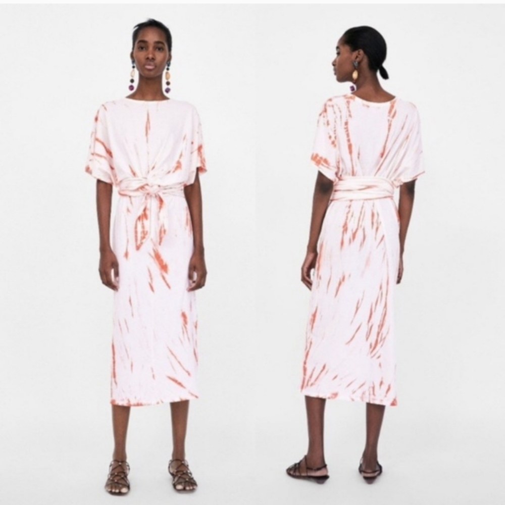 ZARA Cotton Maxi T-Shirt Dress - Picture 2 of 9
